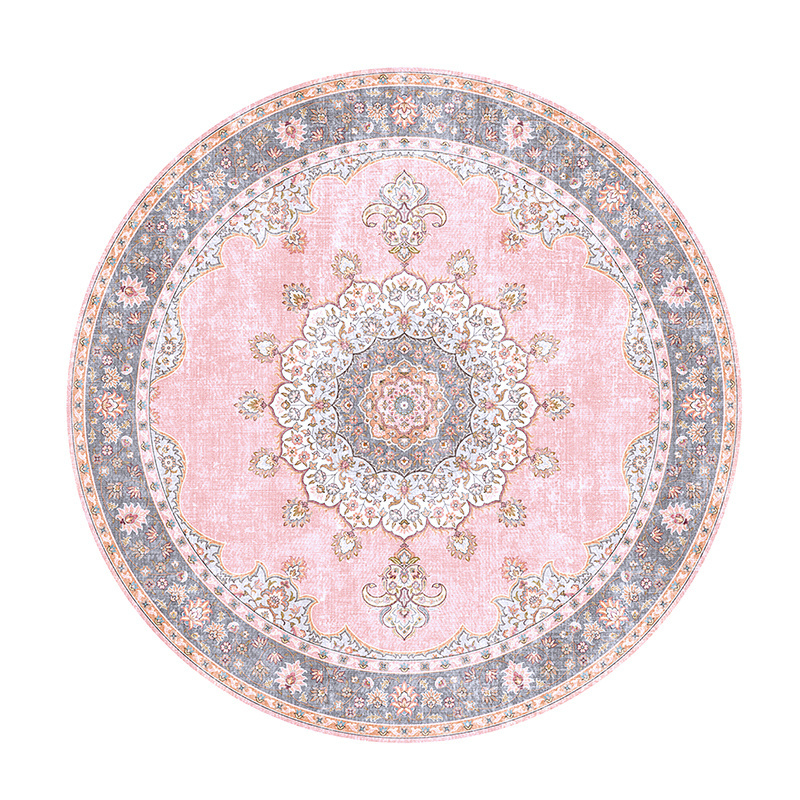 Rund Matta I Vintagestil - Lily Medaillon Rosa - sfeer