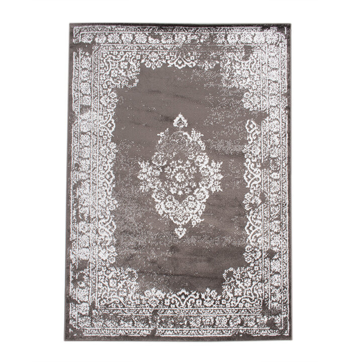 Matta I Vintagestil - Adore Medaillon Taupe/Grå