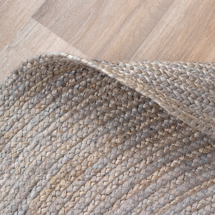 Jute Matta - Fair Rund Grå