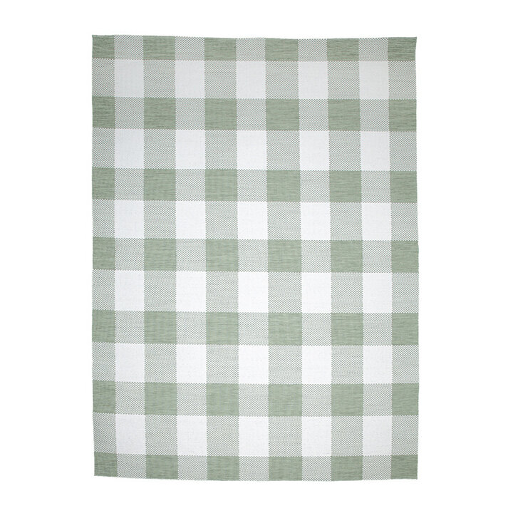 Inomhus- Och Utomhusmatta - Ranch Checkerboard Grön