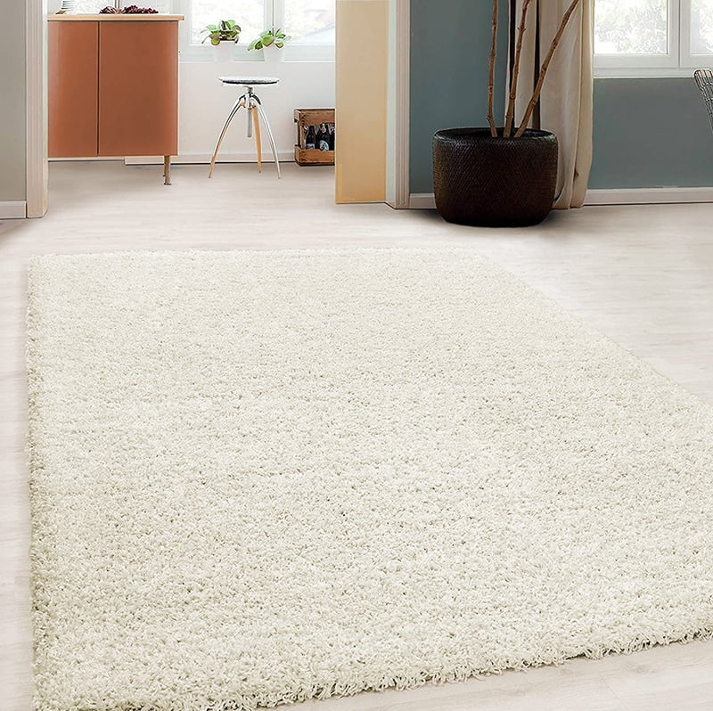 Matta Med Hög Lugg - Solid Vit