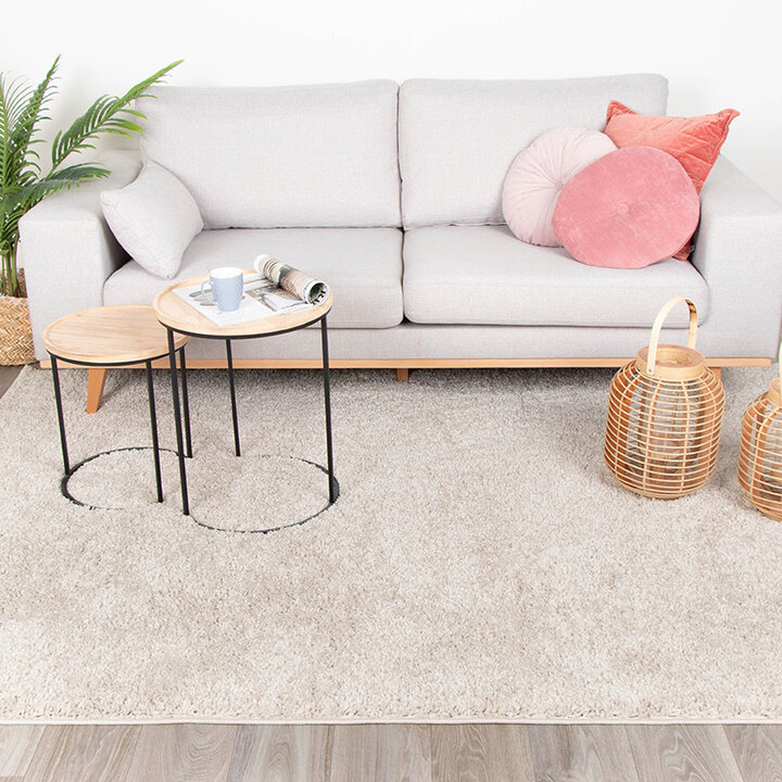 Matta Med Hög Lugg - Lofty Gräddvit/Vit