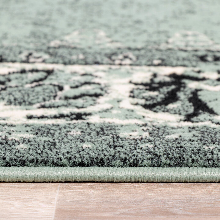 Rund Matta I Vintagestil - Wonder Grön/Svart