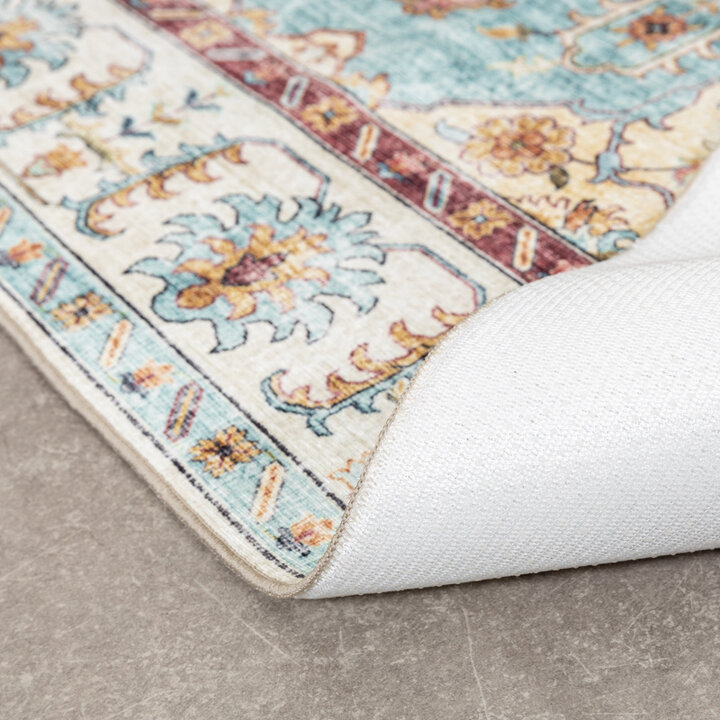 Vintage Utomhusmatta - Santo Medaillon Ljusblå