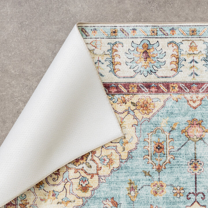 Vintage Utomhusmatta - Santo Medaillon Ljusblå