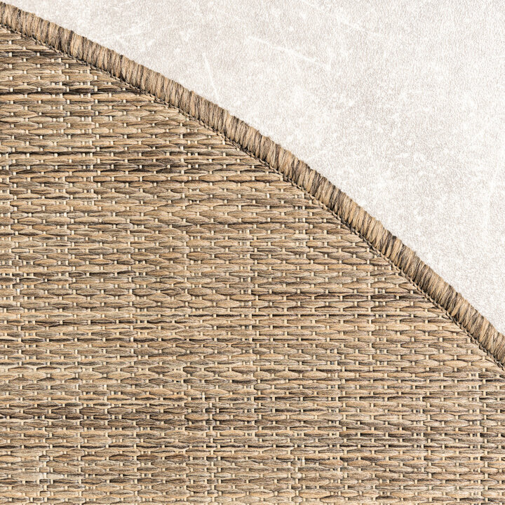 Rund Utomhusmatta - Malta Melerad Natur