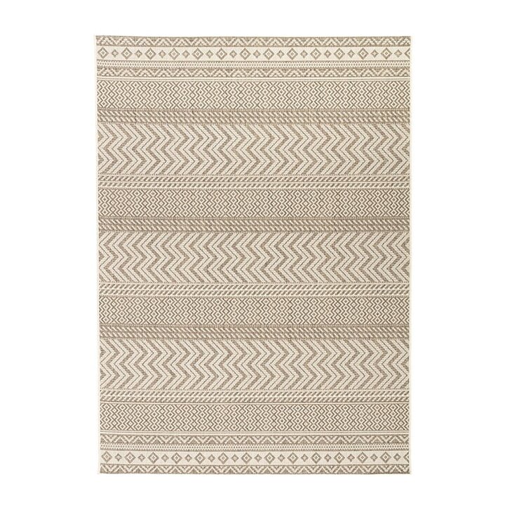 Utomhusmatta I Jute - Nomad Aztec Gräddvit