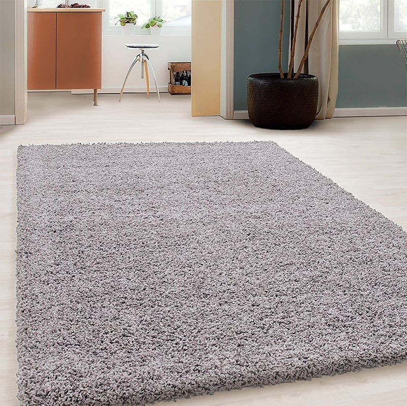 Matta Med Hög Lugg - Solid Ljusgrå