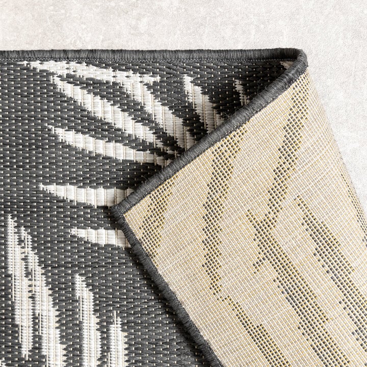 Utomhusmatta - Malta Leaves Svart