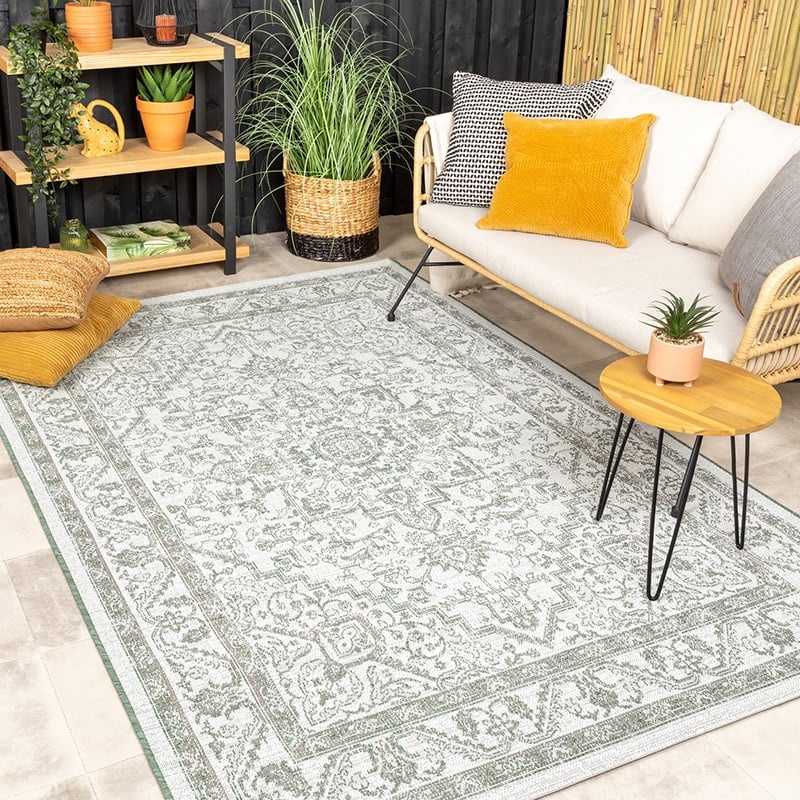 Vintage Utomhusmatta - Victoria Aztec Grön