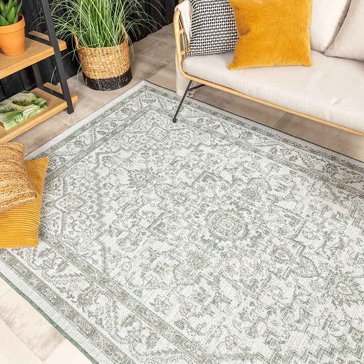 Vintage Utomhusmatta - Victoria Aztec Grön