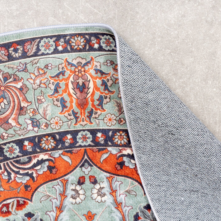 Rund Matta I Vintagestil - Imagine Medaillon Grön