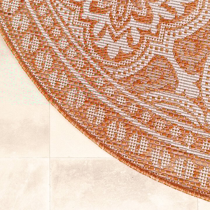 Rund Utomhusmatta - Summer Oriental Terrakotta