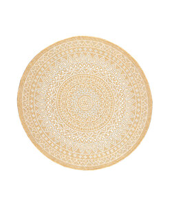 Rund Utomhusmatta - Summer Aztec Gul
