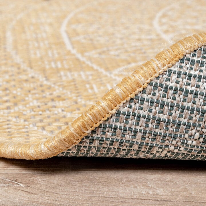 Rund Utomhusmatta - Summer Aztec Gul