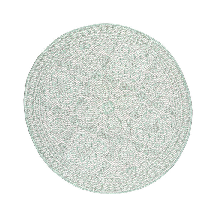 Rund Utomhusmatta - Summer Oriental Mintgrön