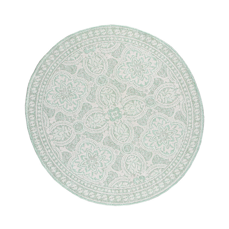Rund Utomhusmatta - Summer Oriental Mintgrön - sfeer