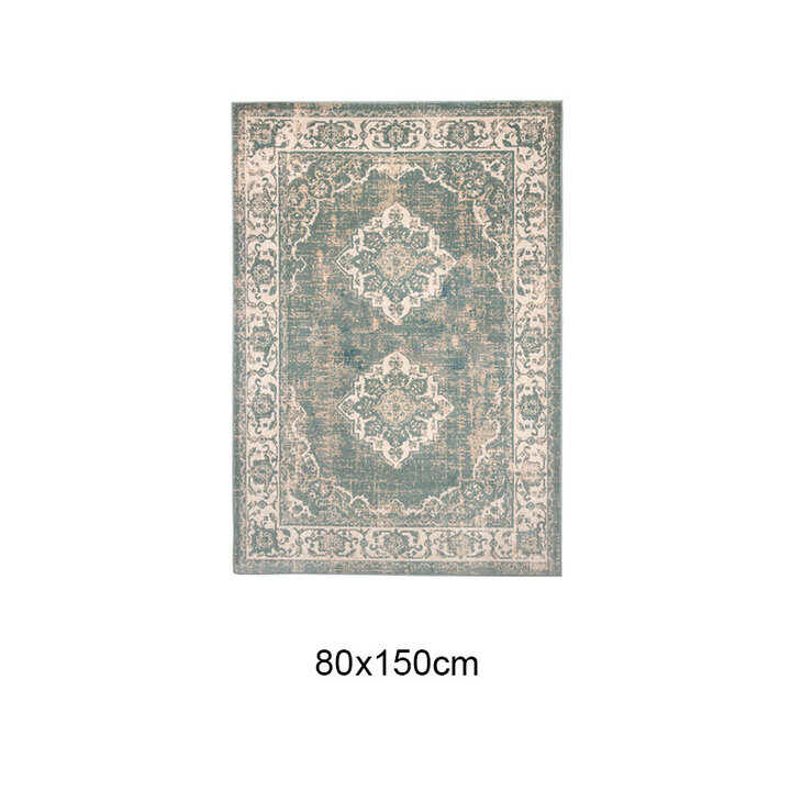 Matta I Vintagestil - Spring Medaillon Grön/Gräddvit