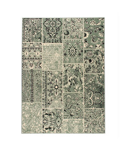 Matta I Vintagestil - Wonder Patchwork Grön/Svart