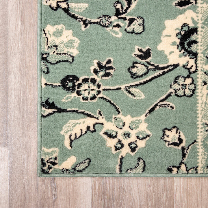 Matta I Vintagestil - Wonder Patchwork Grön/Svart