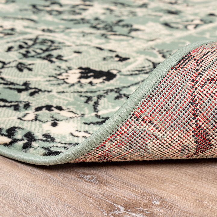 Matta I Vintagestil - Wonder Patchwork Grön/Svart