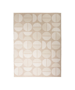 Utomhusmatta - Capri Circles Beige/Gräddvit