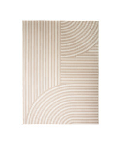 Utomhusmatta - Capri Curves Beige/Gräddvit