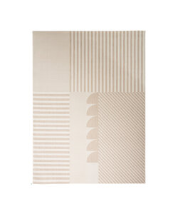 Utomhusmatta - Capri Lines Beige/Gräddvit
