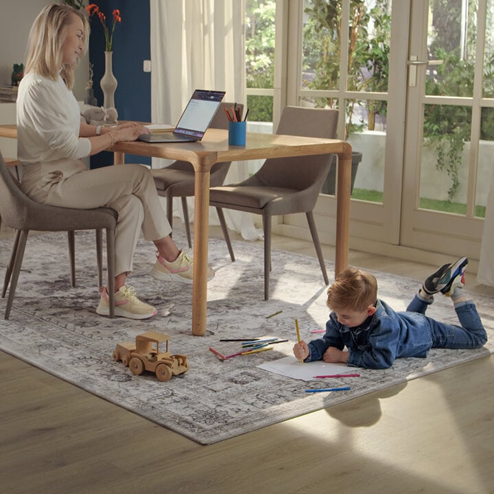 Matta I Vintagestil - Lago Grå