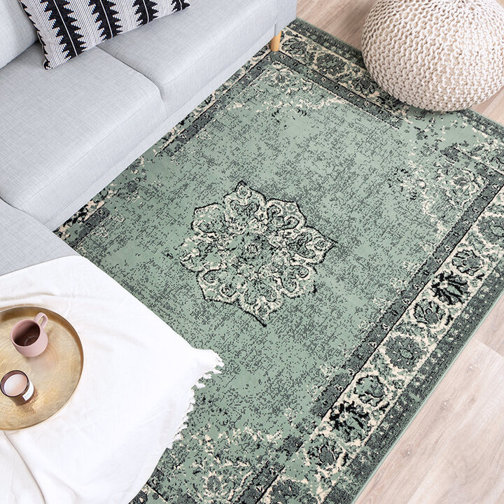 Matta I Vintagestil - Wonder Grön/Svart