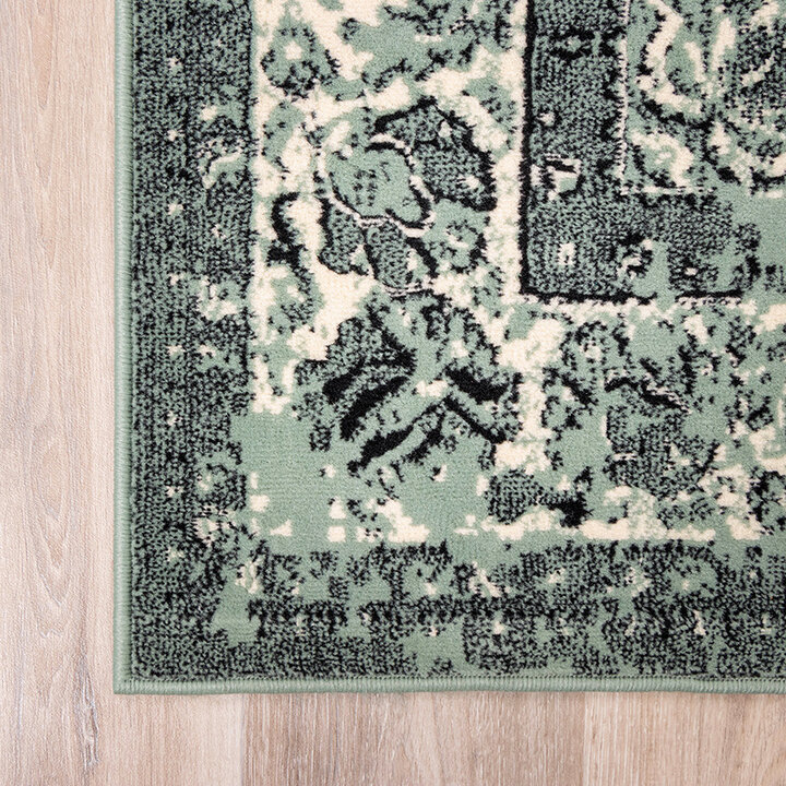 Matta I Vintagestil - Wonder Grön/Svart