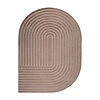 Oregelbunden Matta - Flowy Arch Taupe - thumbnail 1