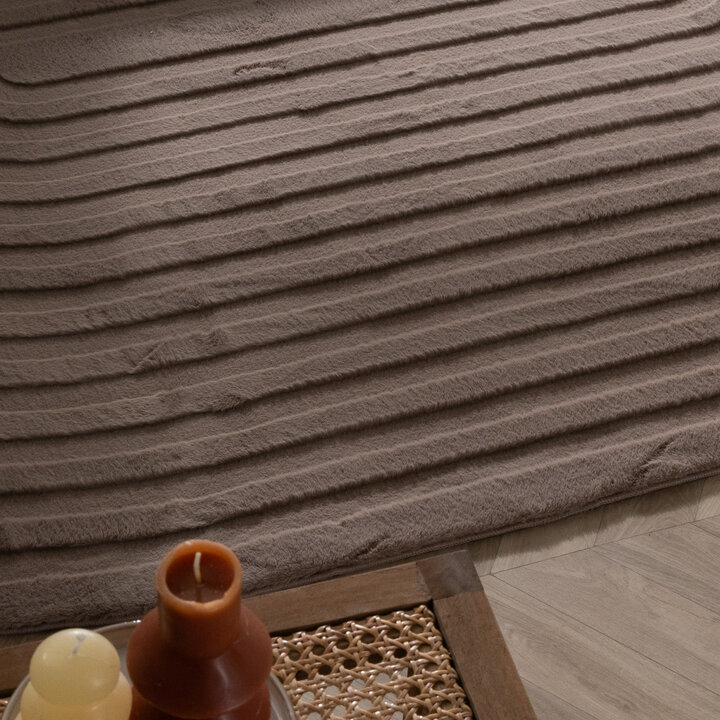 Oregelbunden Matta - Flowy Arch Taupe