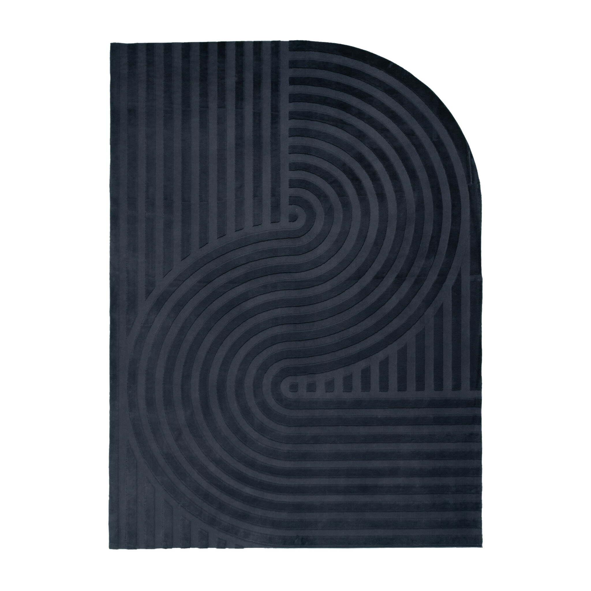 Oregelbunden Matta - Flowy Wavy Antracit - sfeer