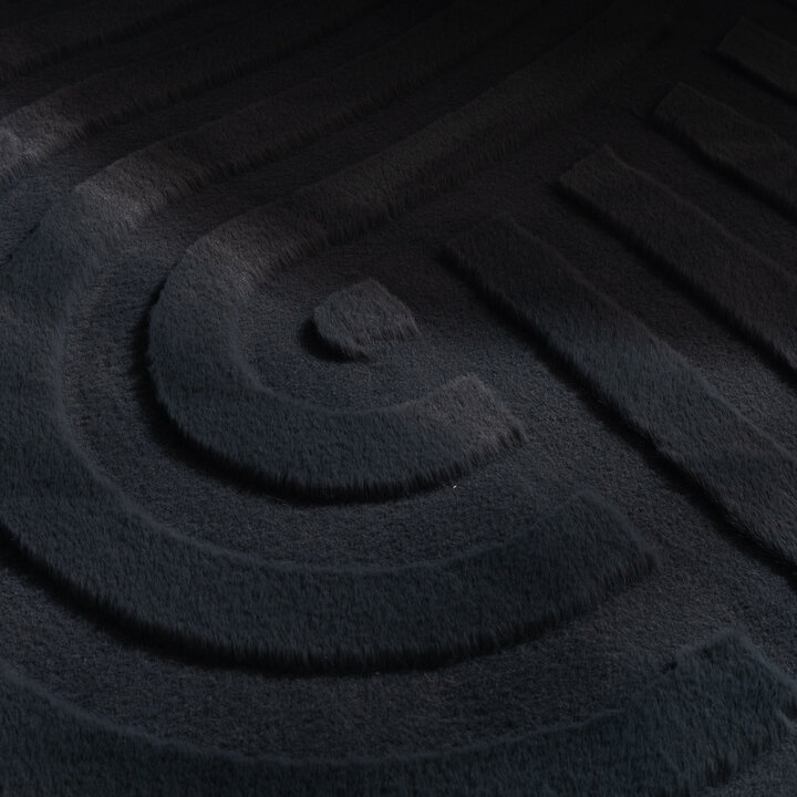 Oregelbunden Matta - Flowy Wavy Antracit