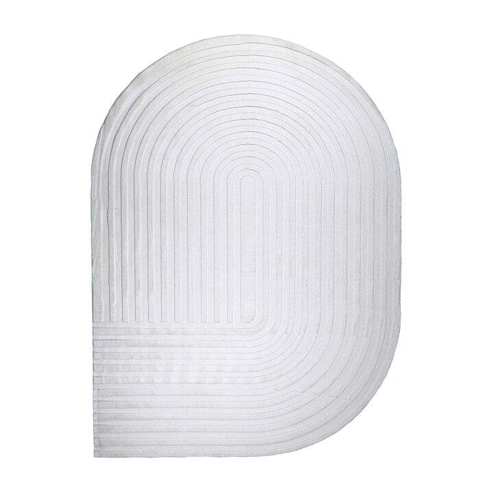 Oregelbunden Matta - Flowy Arch Gräddvit