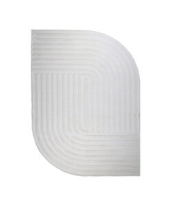 Oregelbunden Matta - Flowy Lines Gräddvit