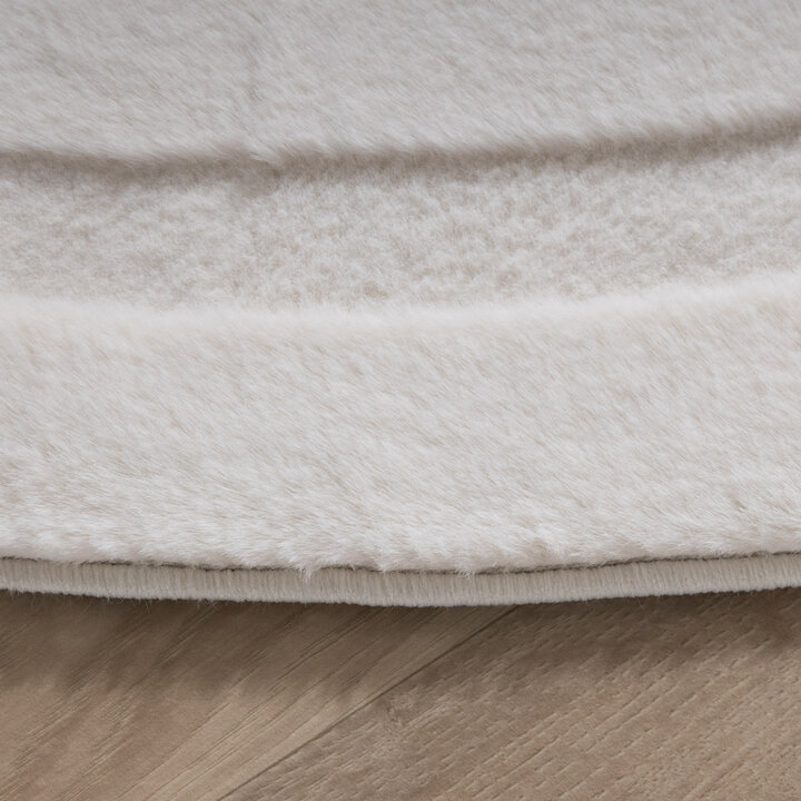 Oregelbunden Matta - Flowy Wavy Gräddvit