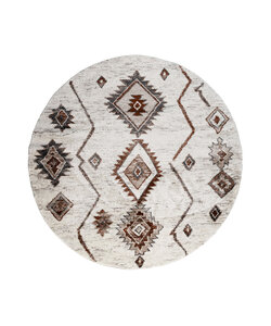 Rund berbermatta - Blend Aztec Terra