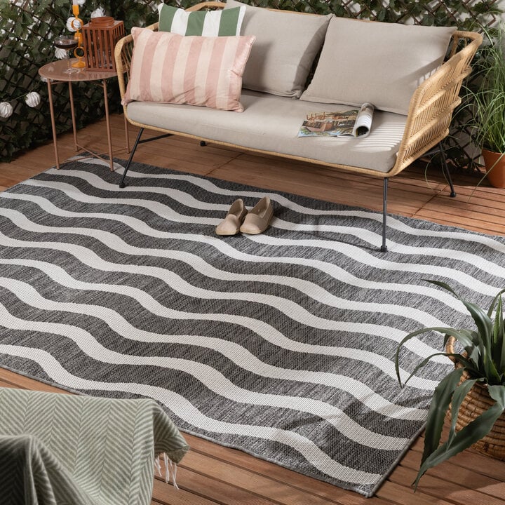 Utomhusmatta - Summer Waves Grå