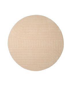 Rund Skandinavisk Matta - Charm Arches Beige