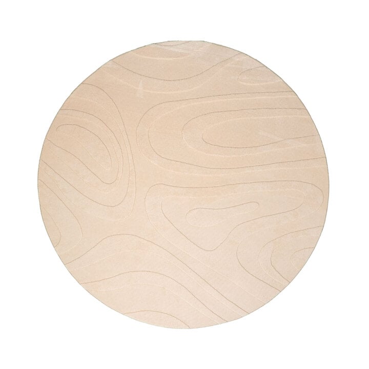 Rund Skandinavisk Matta - Charm Shapes Beige