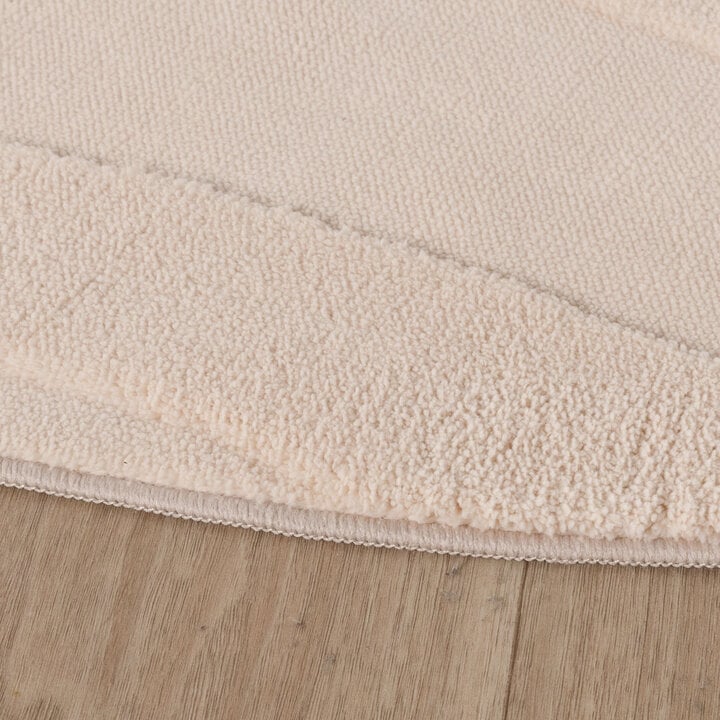 Rund Skandinavisk Matta - Charm Shapes Beige