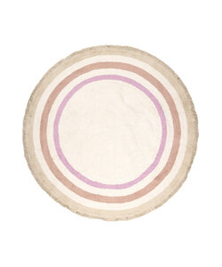 Rund tvättbar barnmatta - Milo Rosa