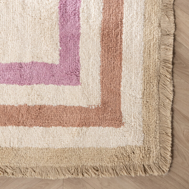 Tvättbar barnmatta - Milo rosa