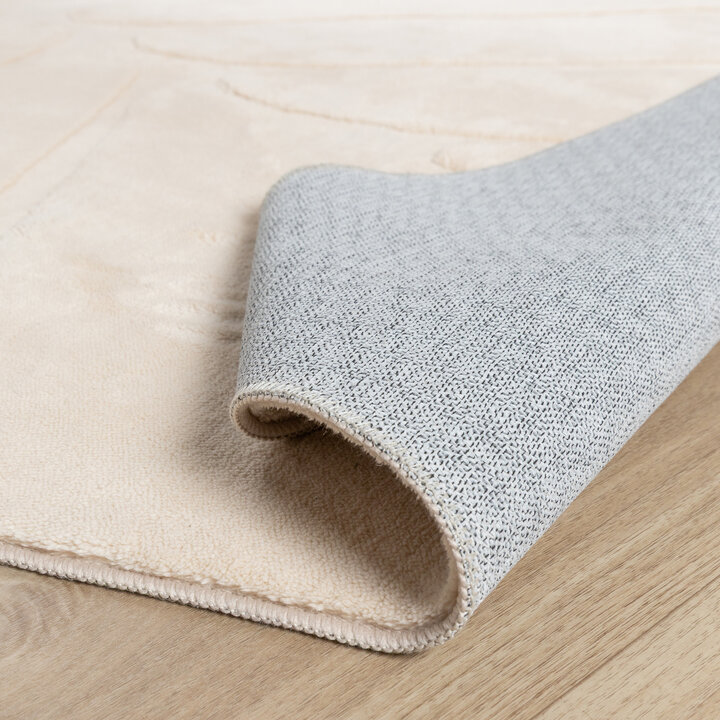 Tvättbar barnmatta - Coco Blad Beige