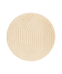 Rund skandinavisk matta – Lova Arches Beige