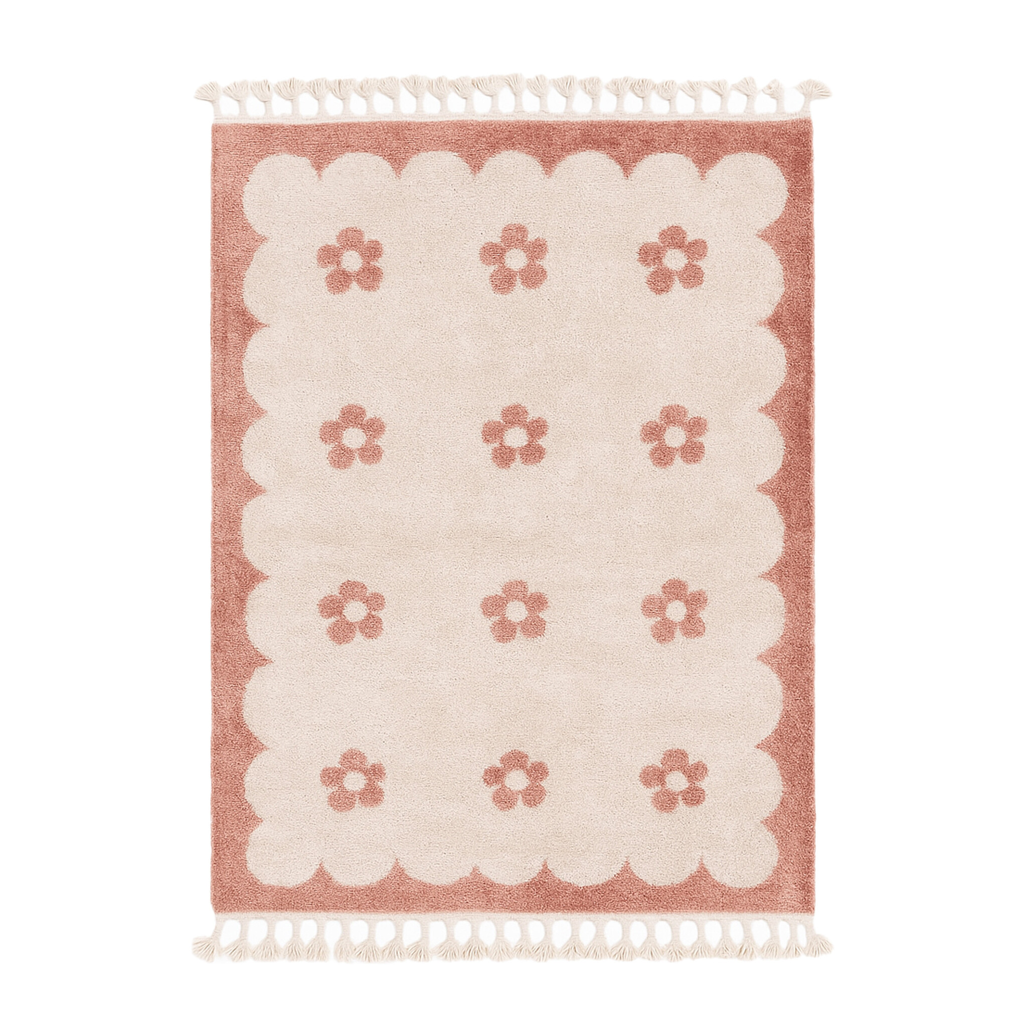 Tvättbar barnmatta - Moos Flower Rosa - sfeer