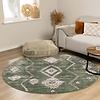 Rund berbermatta - Blend Aztec Grön - thumbnail