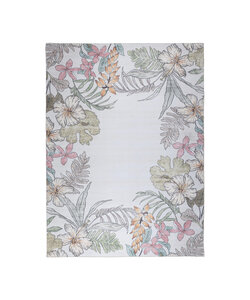 Blommor på utomhusmattan - Poppy Kräm